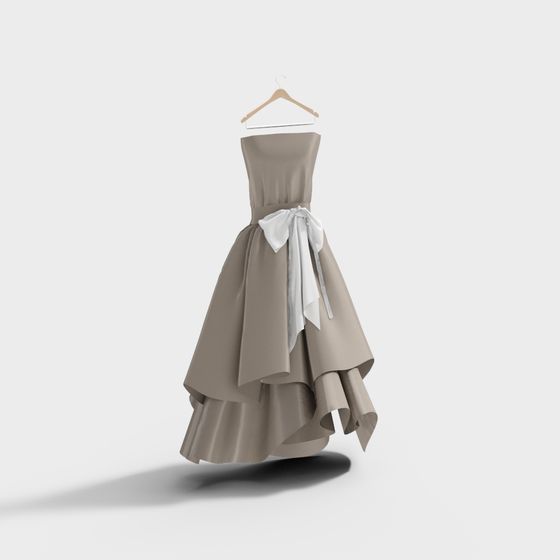 Elegant Gown 3D model