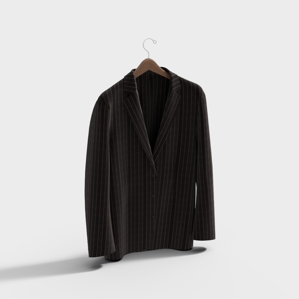 Elegant Black Suit 3D model for Creative Projects