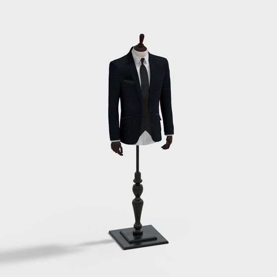 Elegant 3D Suit Model for Creative Uses