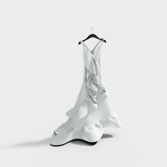 Váy cưới màu trắng với chân váy ngắn