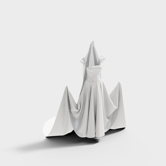 Origami Bride 3D model