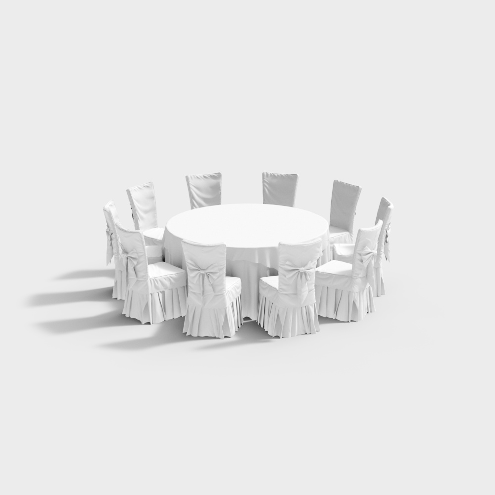 โต๊ะและเก้าอี้งานแต่งงานสมัยใหม่ในร่ม