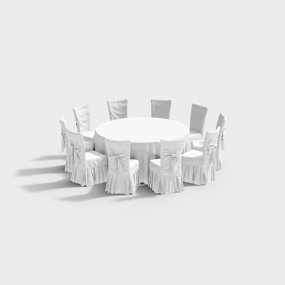 โต๊ะและเก้าอี้งานแต่งงานสมัยใหม่ในร่ม