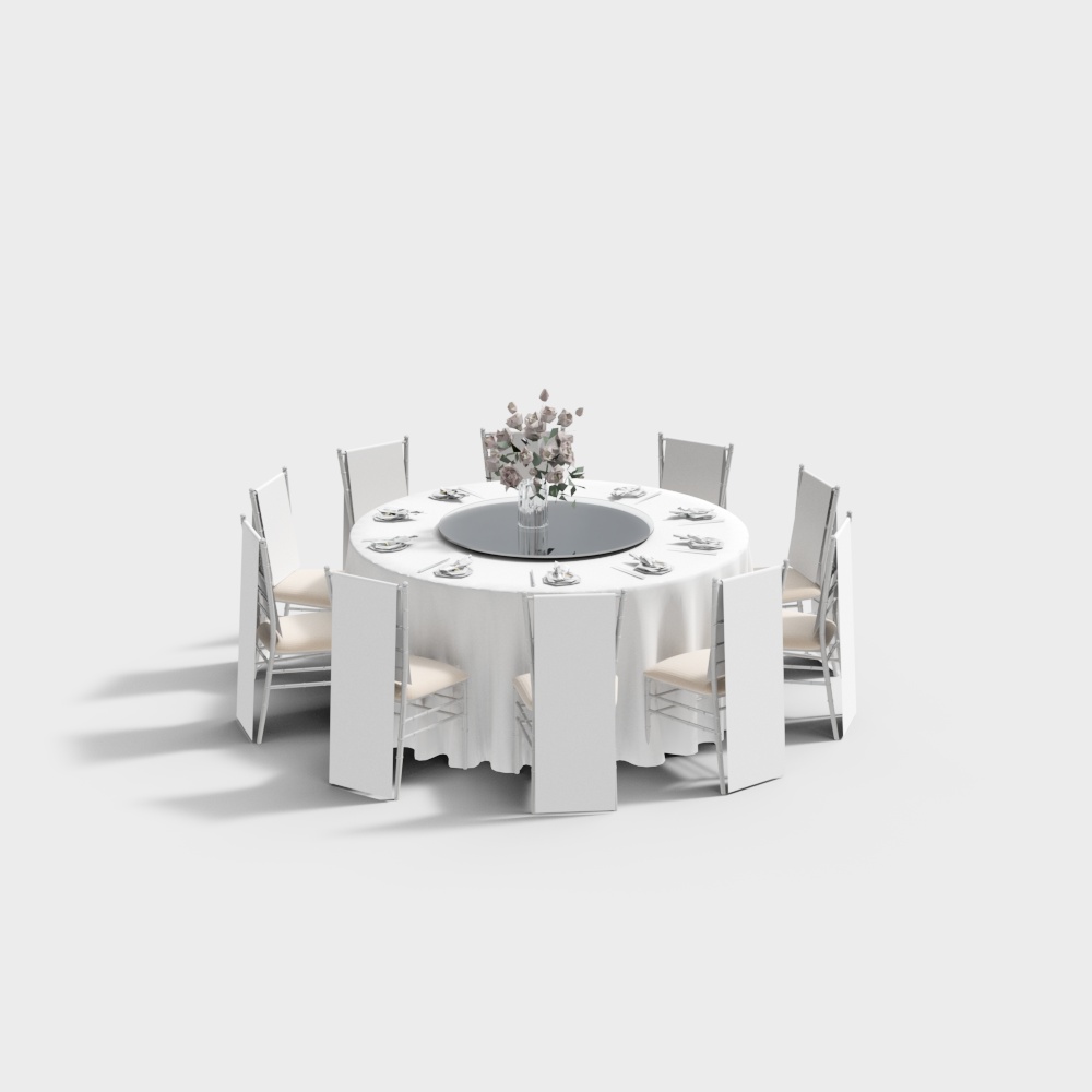 Indoor modern wedding tables and chairs