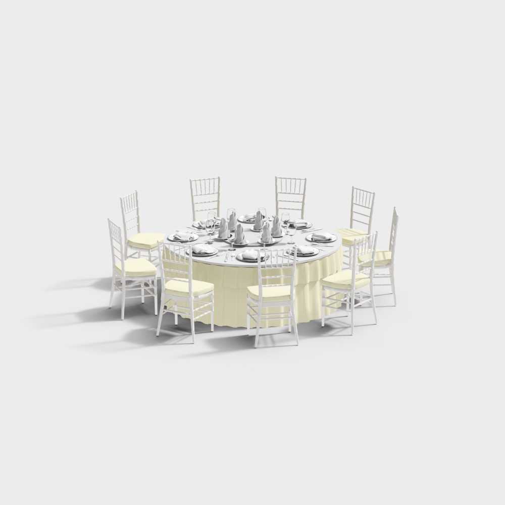 Modern wedding simple tables and chairs