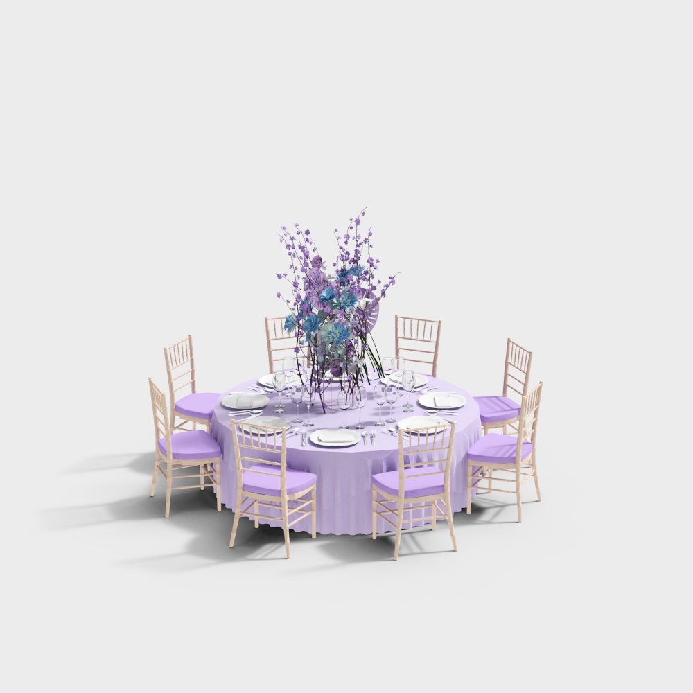 Tables et chaises chinoises de mariage modernes