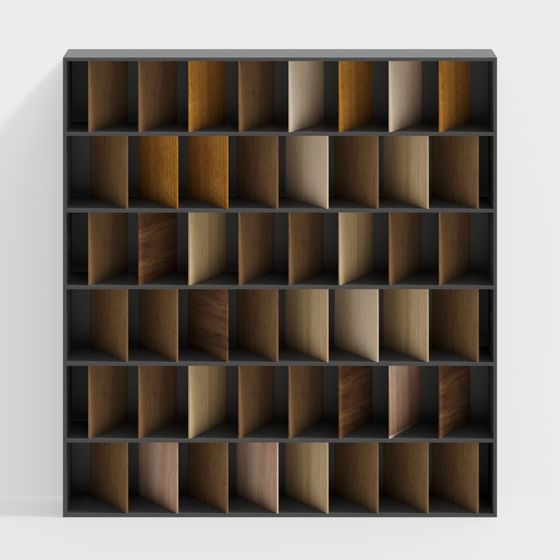 Modular Bookshelf 3D Model for Modern Interiors