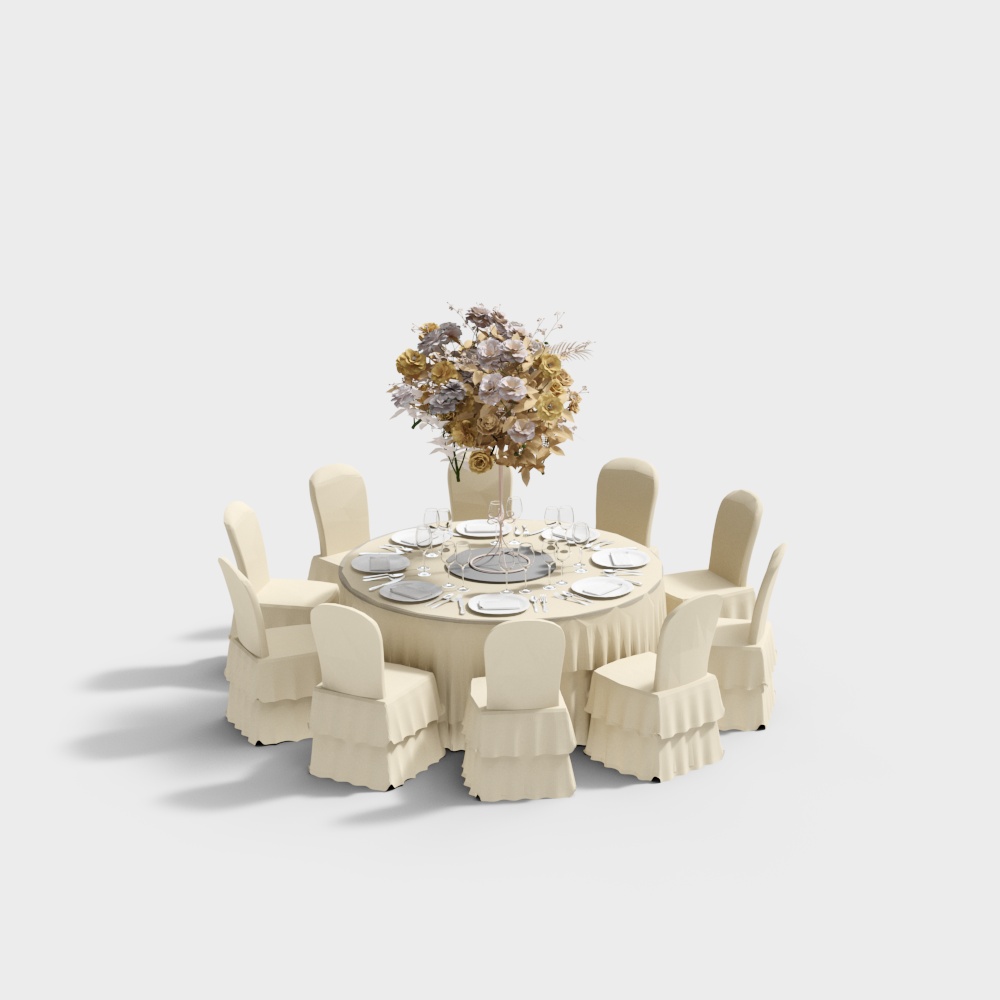 Indoor modern wedding tables and chairs