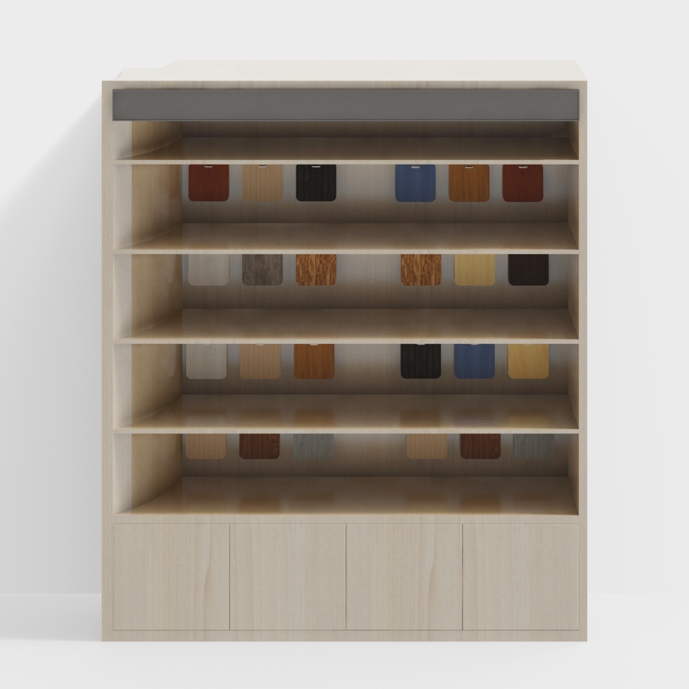 Panel small exhibition cabinet