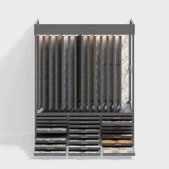 Flooring Sample Display Cabinet 3D model