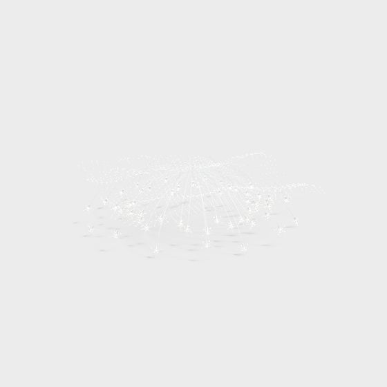 Dreamy Flower Cluster Low-Poly 3D model