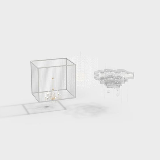 Hanging Art Light Fixture 3D model