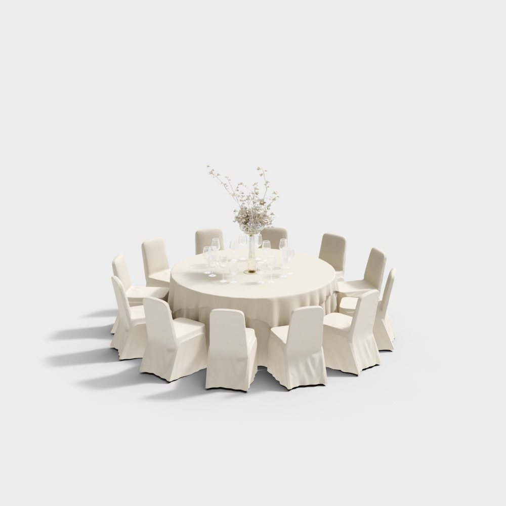 Tables et chaises de mariage modernes pour villa