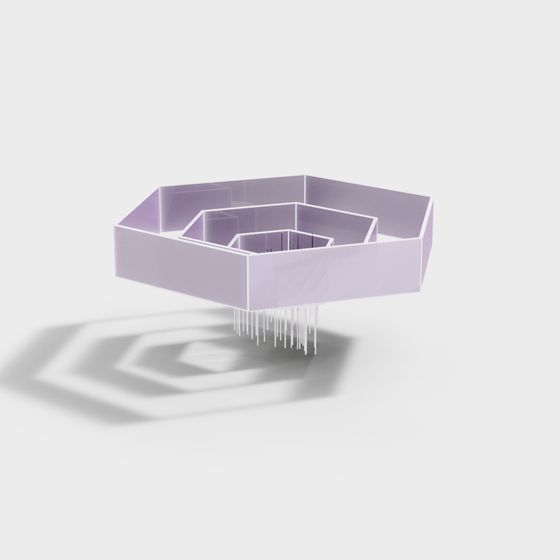 HexaDrip Low-Poly 3D Model for Creative Projects