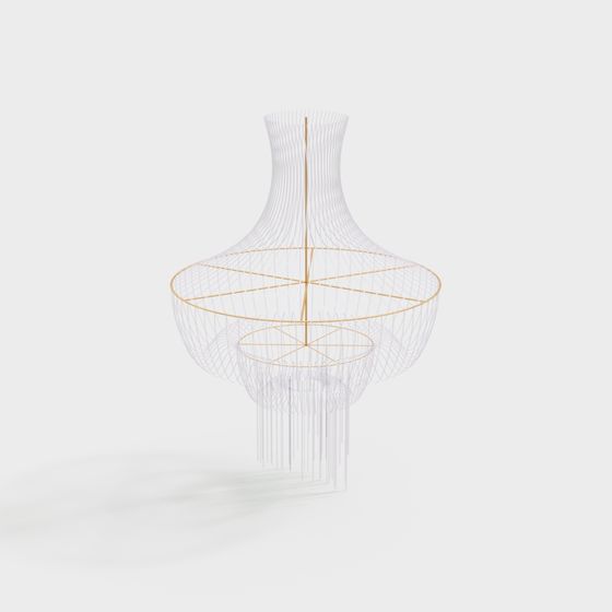 Streamlined Chandelier 3D model