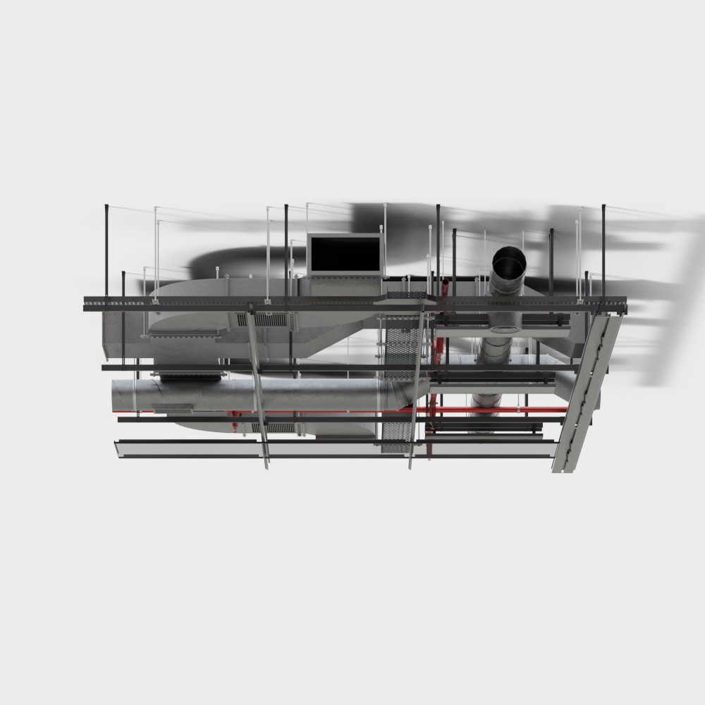 Laboratory air duct ceiling
