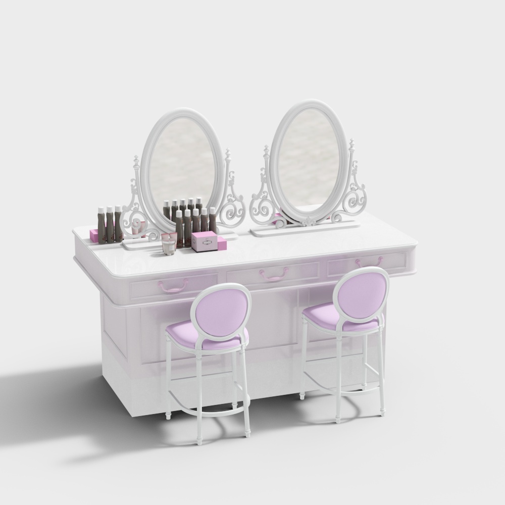 table de maquillage de style européen de boutique de mariage