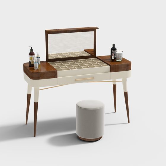 Elegant Vanity Table 3D model with Unique Design