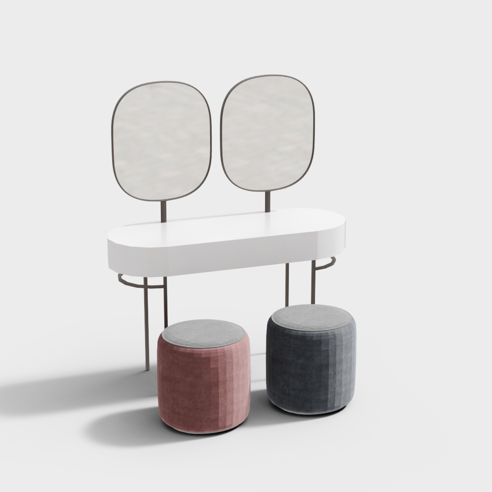 Coiffeuse à double miroir