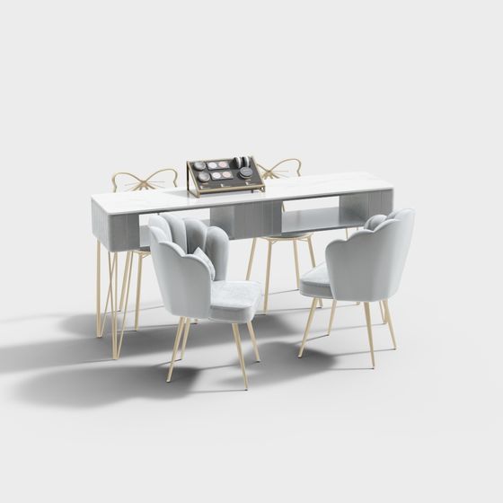 Elegant Makeup Vanity 3D model