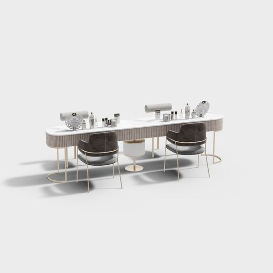 Elegant Makeup Vanity 3D model