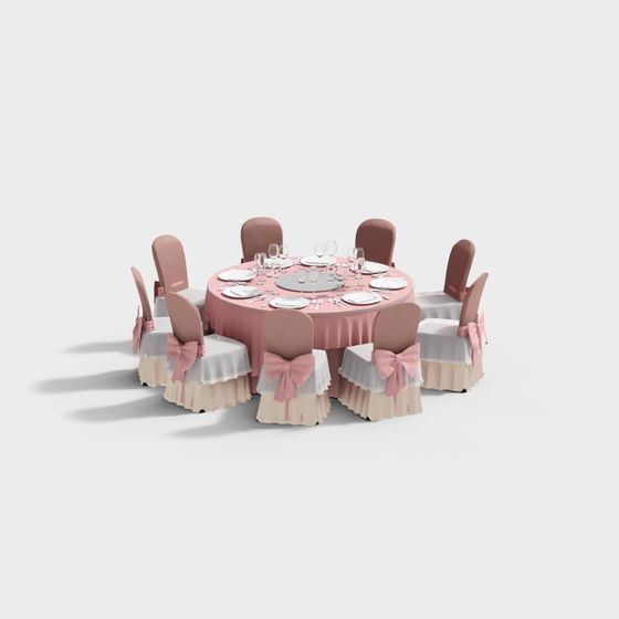 Romantic Dinner Set 3D model
