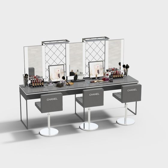 Chanel Makeup Vanity 3D model for Luxury Spaces