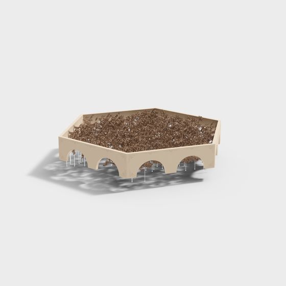 Desert Oasis 3D model - Low Poly with High Detail