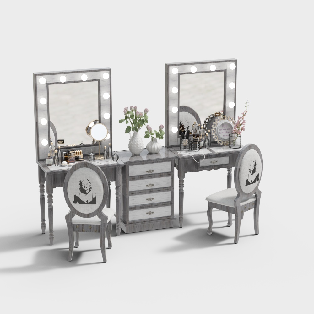 美式盥洗室梳妝台