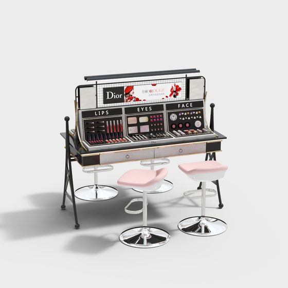 Chic Vintage-Inspired Vanity 3D model