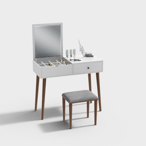 Elegant Minimalist Dressing Table 3D model