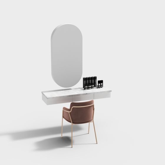 Elegant Minimalist Vanity Table 3D model