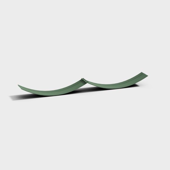 Wavy Metal Strip 3D Model for Modern Art