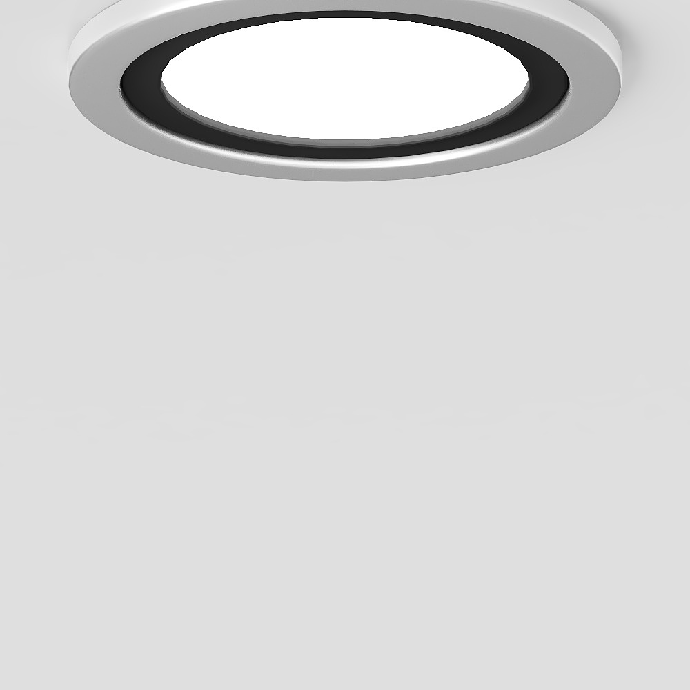 Minimalist Round Recessed Lighting 3D model
