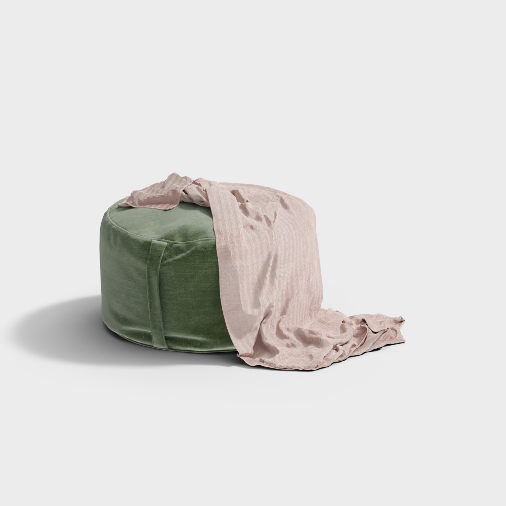 sgabello verde per divano