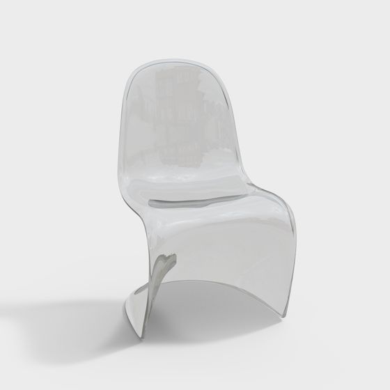 Transparent Glass Chair 3D model