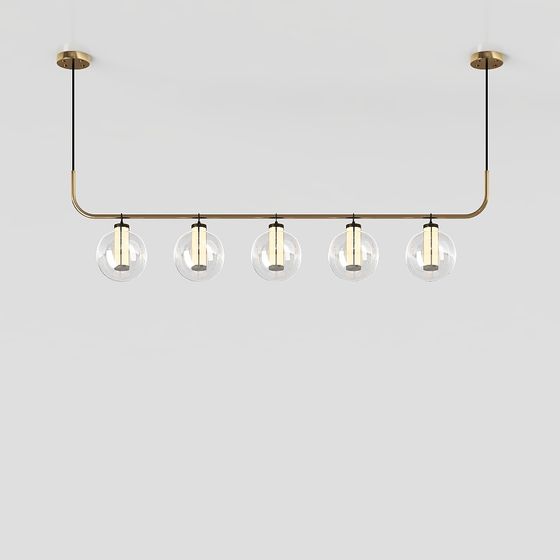 Elegant Minimalist Chandelier 3D model