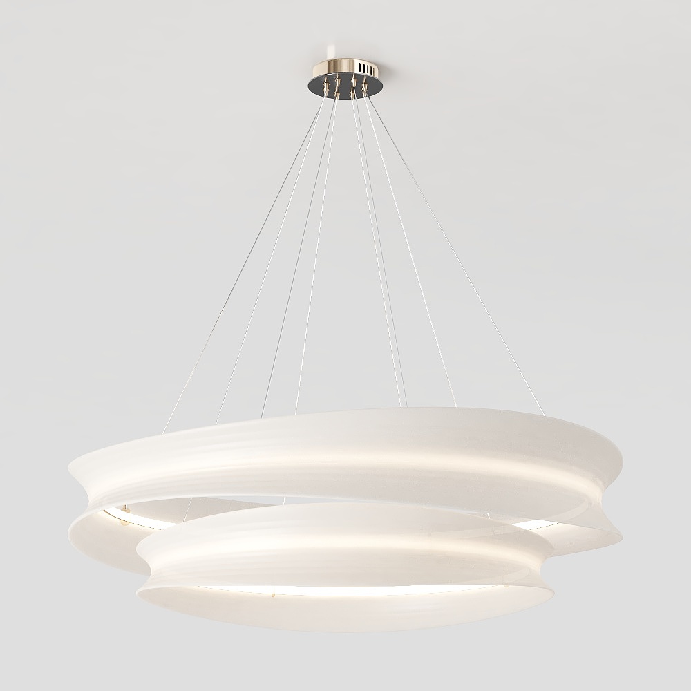 Halo Pendant Lamp 3D Model – Frosted Glass Design