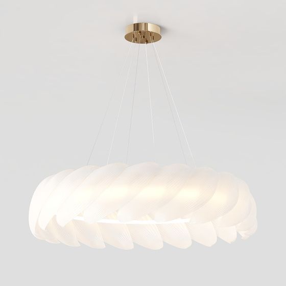 Elegant Low-Poly Pendant Light 3D model for Modern Interiors