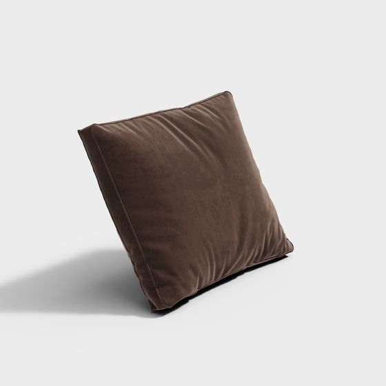 Cozy Velvet Pillow 3D Model for Modern Spaces