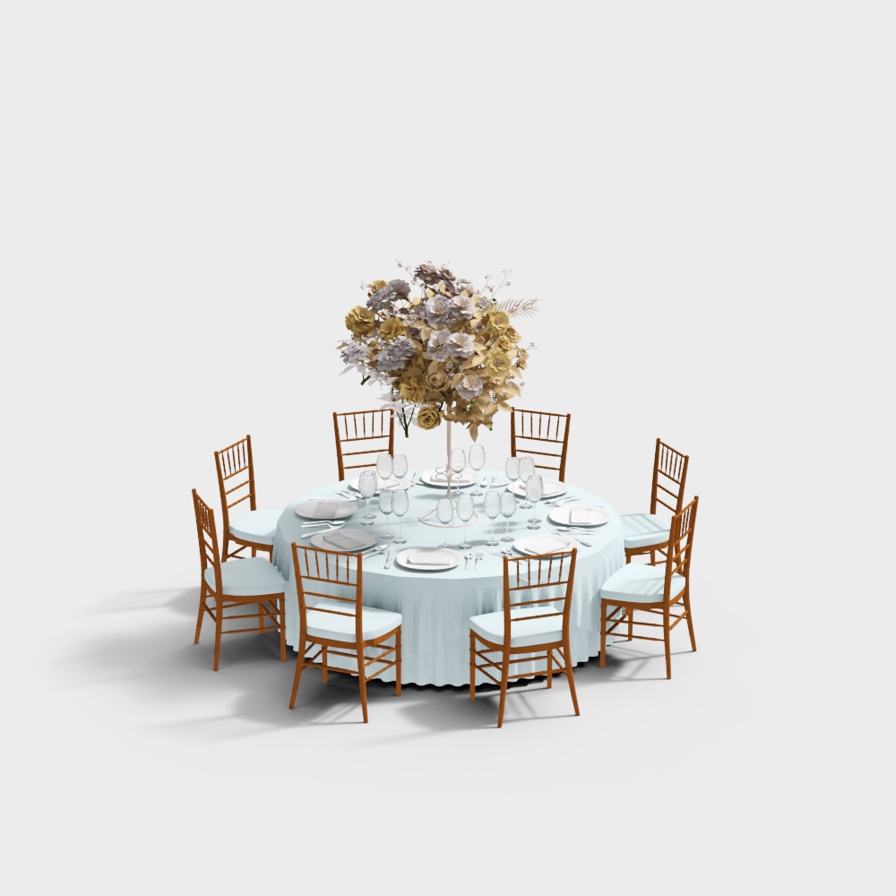 Combinaison de table et chaises pour mariage moderne