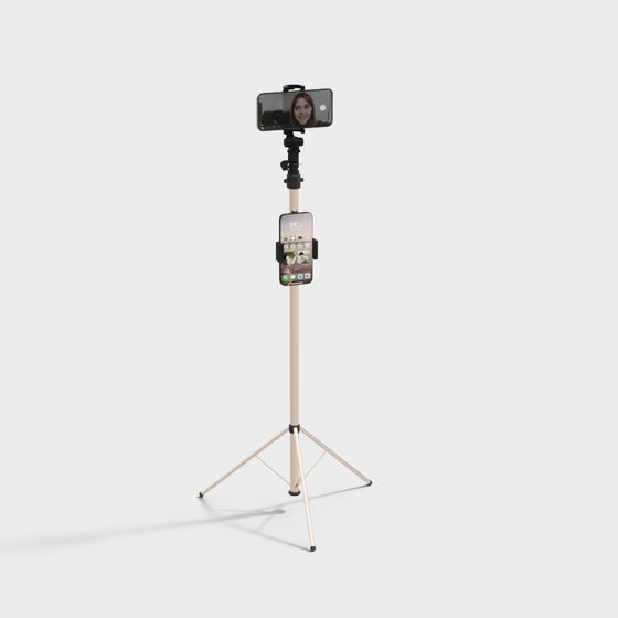 Sleek Minimalist Selfie Stick 3D model