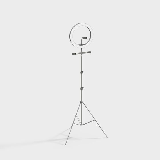 Sleek Ring Light Stand 3D model for Modern Design