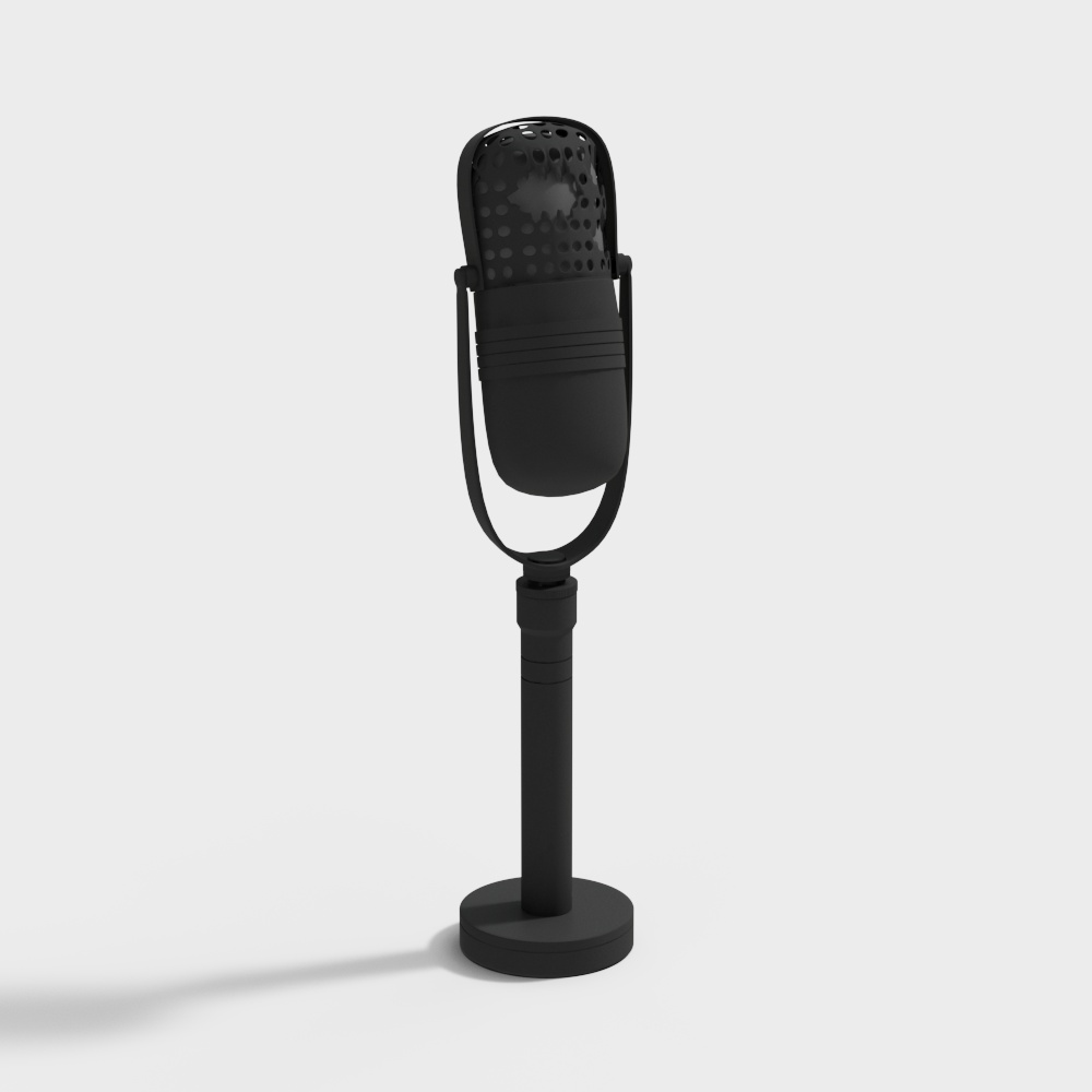 Vintage Style Microphone 3D model