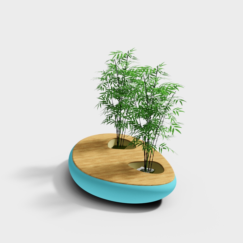 1806 나무 수영장 좌석 모델