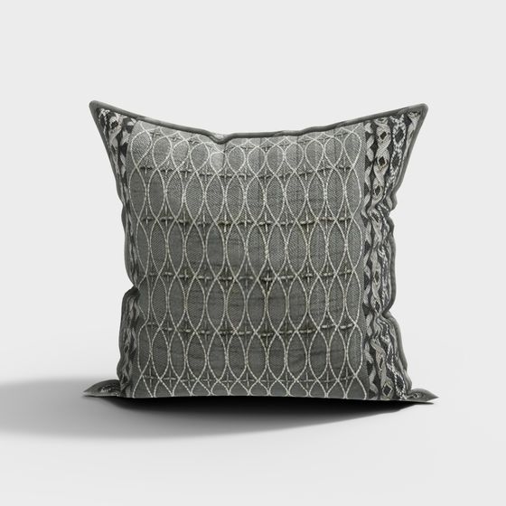 Snake Skin Pattern Pillow 3D model