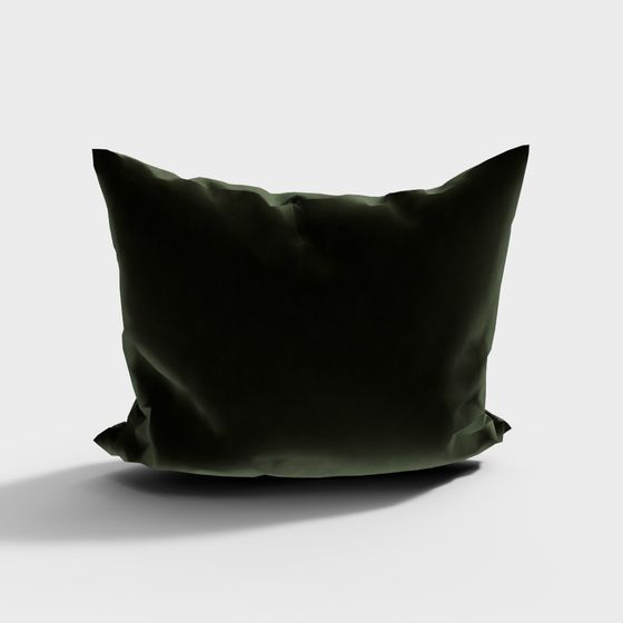 Elegant Olive Green Pillow 3D Model