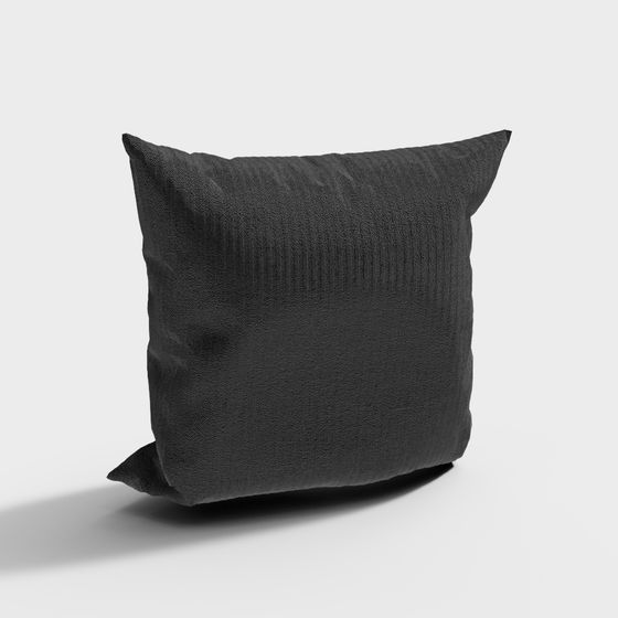 Urban Black Pillow 3D model - Low Poly High Detail