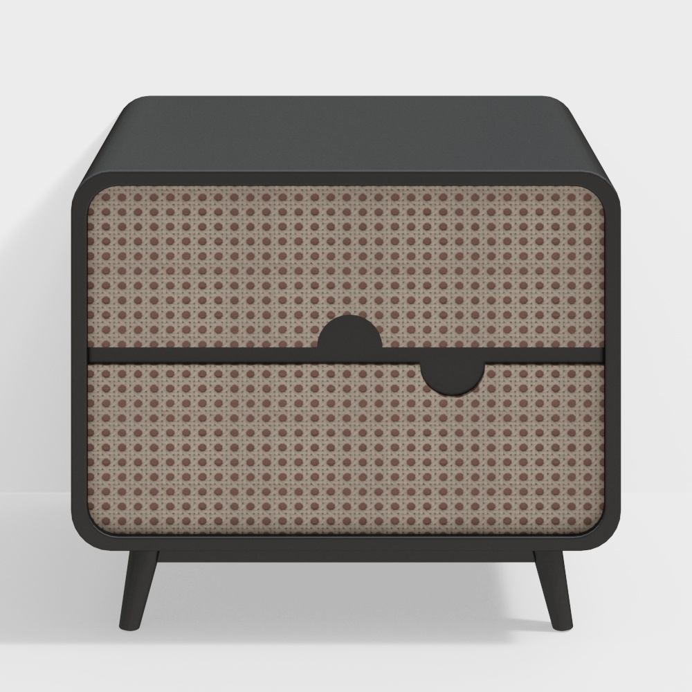 Charming Vintage Nightstand 3D Model