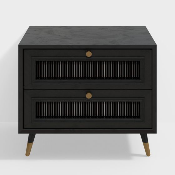 Elegant Low-Poly Nightstand 3D model